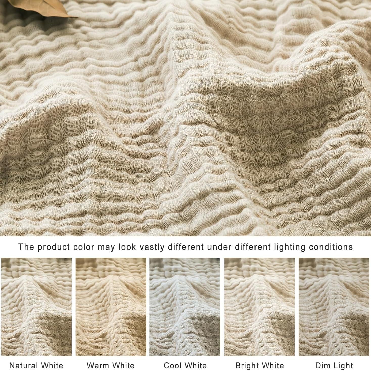 6-Layer Cotton Gauze Blanket — Lightweight, Breathable, All-Season Comfort
