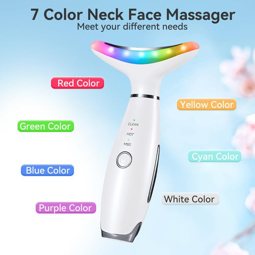Dual-Function Facial & Neck Beauty Massager — Vibration Skincare Tool