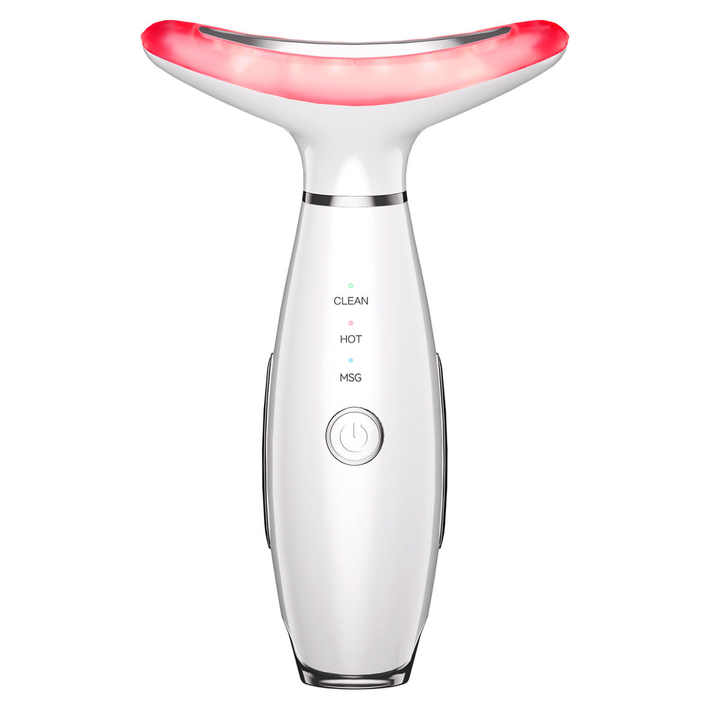 Dual-Function Facial & Neck Beauty Massager — Vibration Skincare Tool