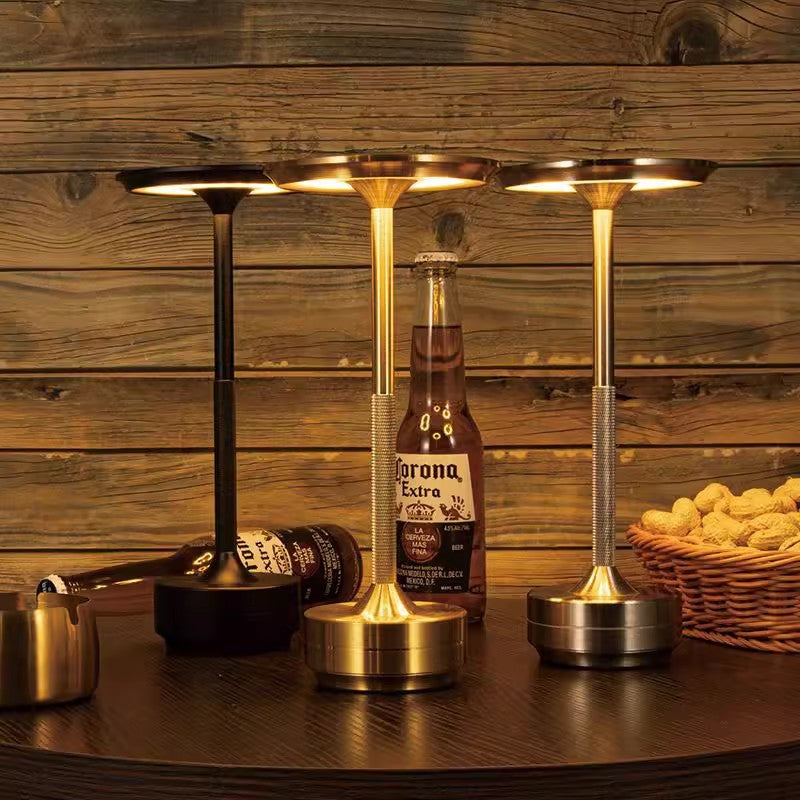 Touch-Control Bedside Atmosphere Night Light — USB Rechargeable, Minimal LED Lamp