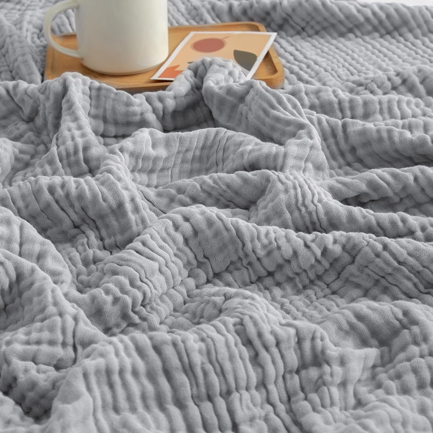 6-Layer Cotton Gauze Blanket — Lightweight, Breathable, All-Season Comfort